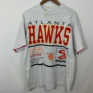 Vintage atlanta Hawks t shirt large Grey